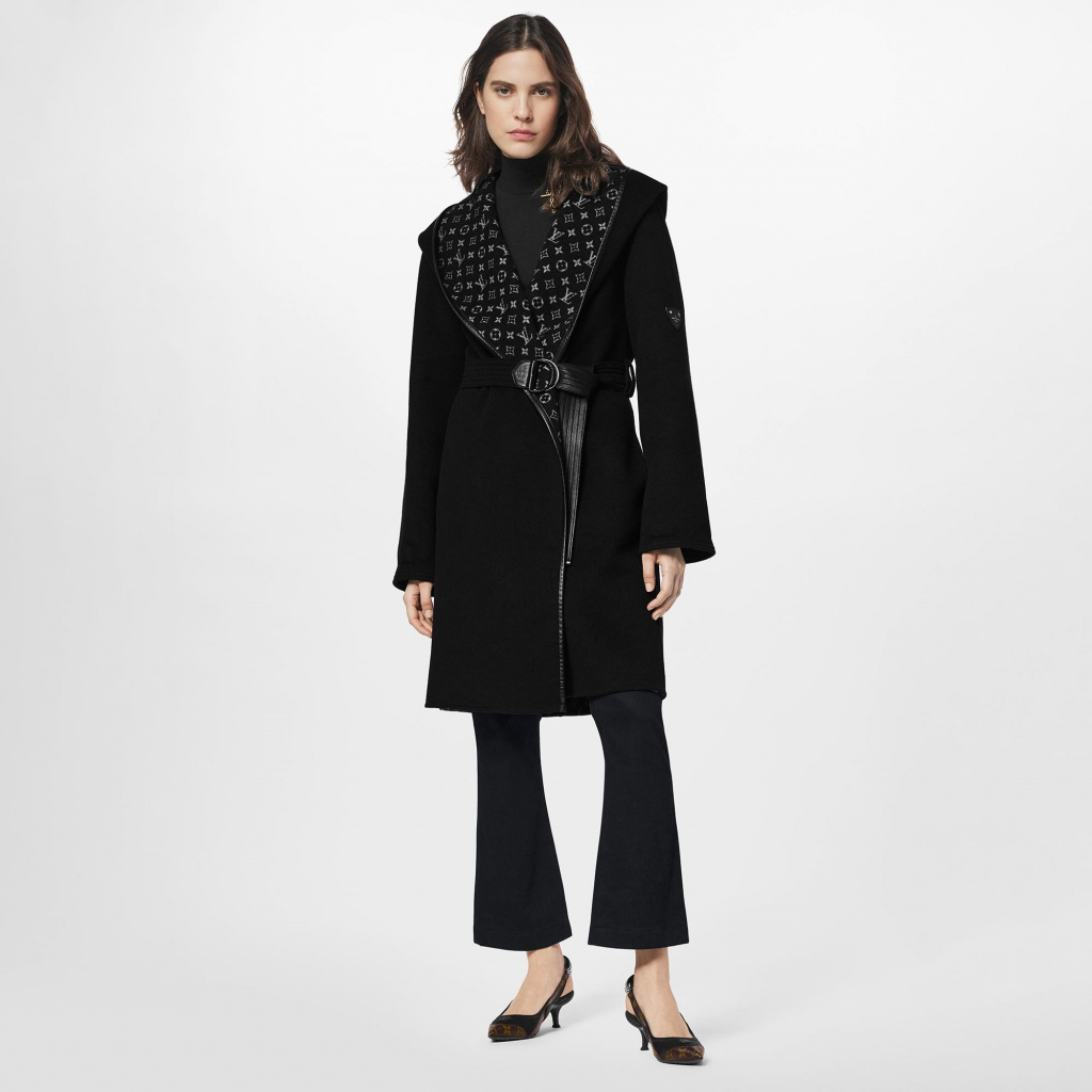 Louis Vuitton Hooded Wrap Coat - SchaferandweinerShops shop
